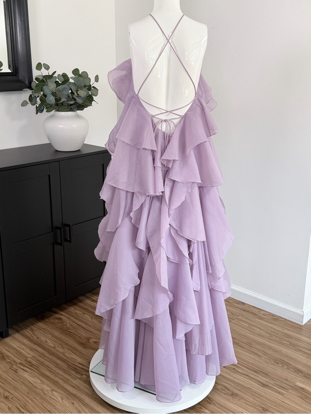 AJE Pandorea Layered Maxi Lilac Dress Size 6 Medium - Picture 11 of 17